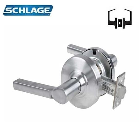Schlage ND Series Lever Locks, Grade 1 Passage Latch, Latitude Lever, Non-Keyed, Satin Chrome Finish, Non-ha SCH-ND10S-LAT-626